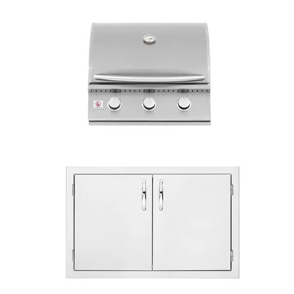 Summerset Sizzler 26-Inch Propane Outdoor Kitchen Package w/ Double Access Door - SIZ26-LP-SSDD-PROMO