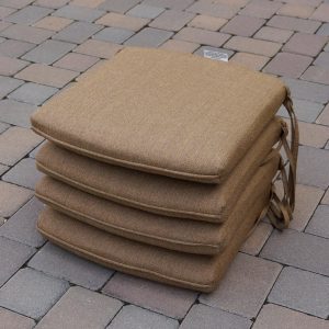 Darlee Santa Barbara Replacement Dining Chair Cushion - Set of 4 - Sesame