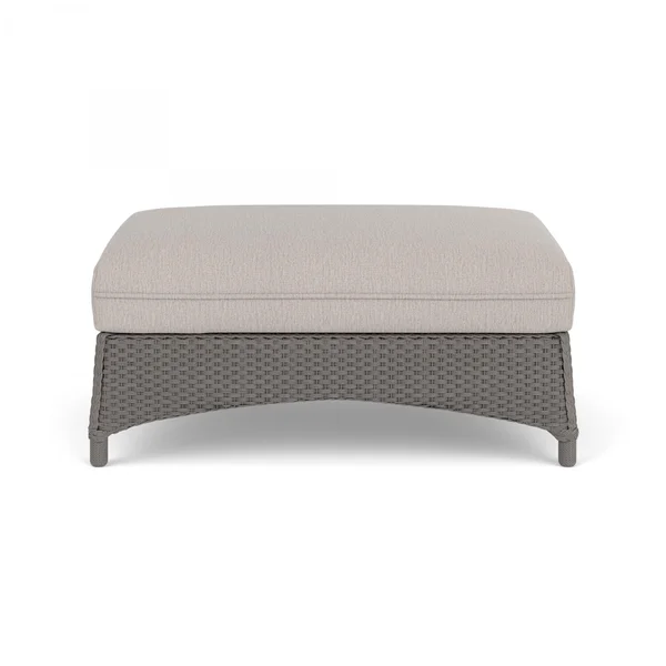 Mandalay Lloyd Loom Large Ottoman in Pewter/Remy Cloud by Lloyd Flanders
