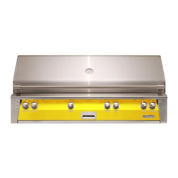 Alfresco ALXE 56-Inch Built-In Natural Gas All Grill With Sear Zone And Rotisserie in Traffic Yellow - ALXE-56BFG-NG-S1023