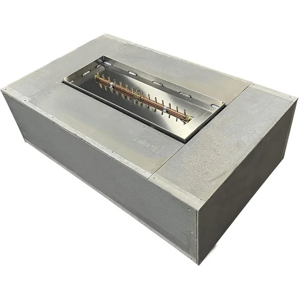 60 Inch Rectangular Brass Natural Gas Fire Pit Enclosure in by Warming Trends