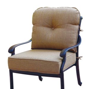 Darlee Santa Monica Replacement Club Chair Cushions - Set of 2 - Sesame