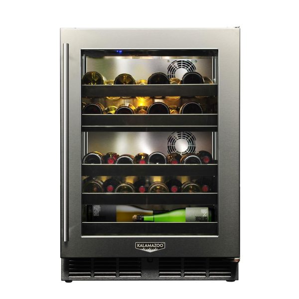 Kalamazoo Signature 24 Inch Dual-Zone Outdoor Wine Chiller - Right Hinge - Marine-Grade - K-HP24DO-4-3R-M6