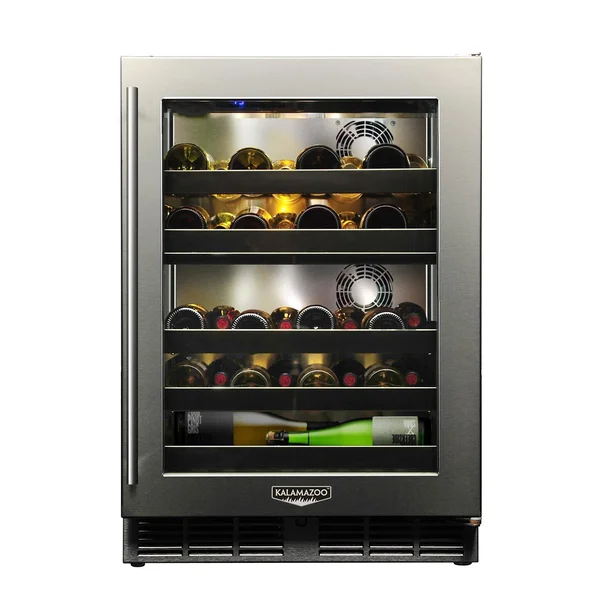 Kalamazoo Signature 24 Inch Dual-Zone Outdoor Wine Chiller - Right Hinge - K-HP24DO-4-3R-S4