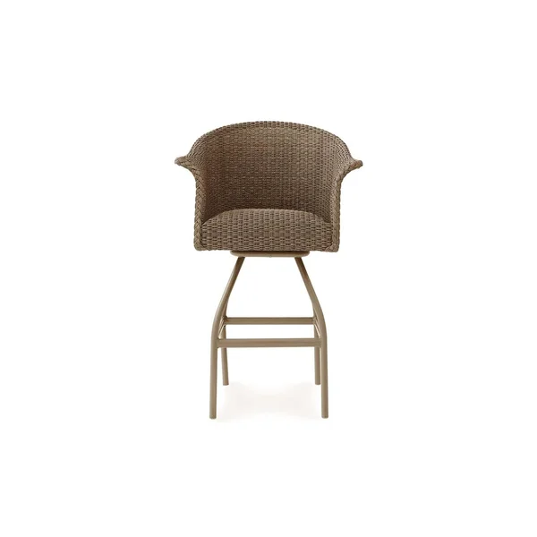Timeless View Wicker Swivel Bar Stool in Fawn by Lakeview Outdoor Designs