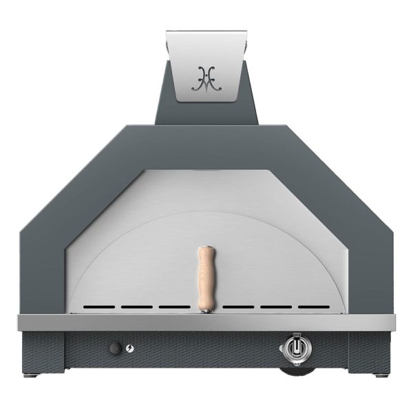 Hestan Campania 33 Inch Countertop Stainless Steel Propane Pizza Oven w/ Light Kit - Pacific Fog