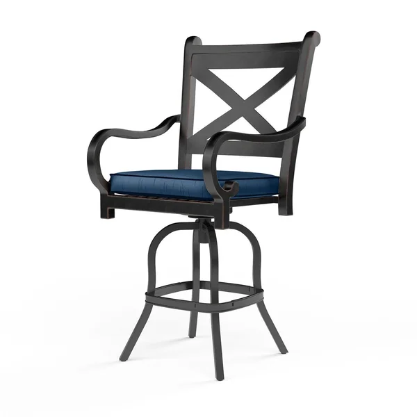 Monterey Aluminum Patio Counter Stool in Spectrum Indigo w/ Self Welt By Sunset West
