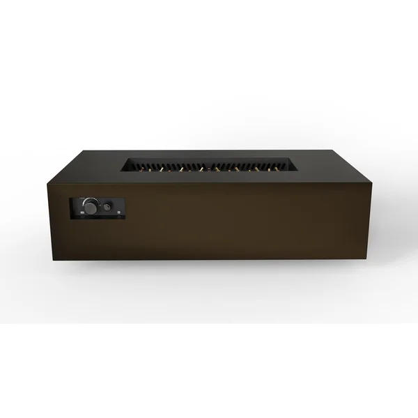 AON 60 Inch Rectangular Powder Coated Steel Propane Fire Pit Table in Bronze by Warming Trends