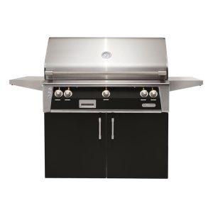 Alfresco ALXE 42-Inch Freestanding Propane Grill With Sear Zone And Rotisserie in Jet Black Gloss - ALXE-42SZC-LP-S9005