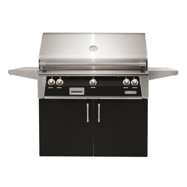 Alfresco ALXE 42-Inch Freestanding Propane Grill With Sear Zone And Rotisserie in Jet Black Gloss - ALXE-42SZC-LP-S9005
