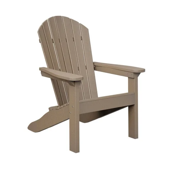 Comfo Back Recycled Plastic Adirondack in Weatherwood by Berlin Gardens