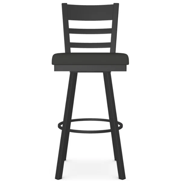 Owen Swivel Bar Stool - Black Coral / Volcano