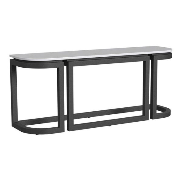 Malibu 67 Inch Black Aluminum Console Table by Sunset West