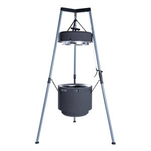 60 Inch Round Powder Coated Steel Wood-Burning Fire Pit in Gray by Burch Barrel