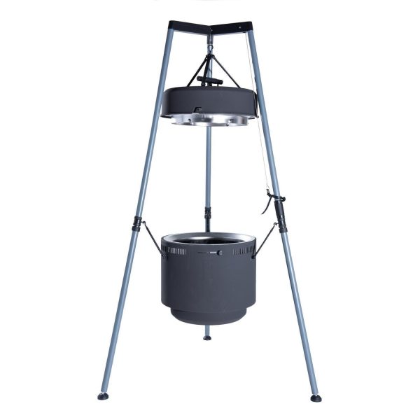 60 Inch Round Powder Coated Steel Wood-Burning Fire Pit in Gray by Burch Barrel