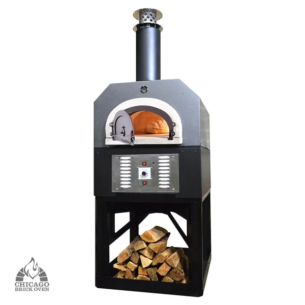 Chicago Brick Oven CBO-750 Hybrid Stand Commercial Pizza Oven - Propane - Silver Vein - CBO-O-STD-750-HYB-LP-SV-C-3K