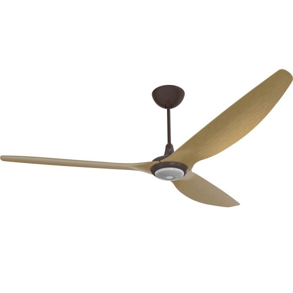 Big Ass Fans 84-Inch Haiku Ceiling Fan Universal Mount W/12-Inch Downrod & Downlight in Oil-Rubbed Bronze/Caramel - MK-HK4-071906A471F504G10I12S2