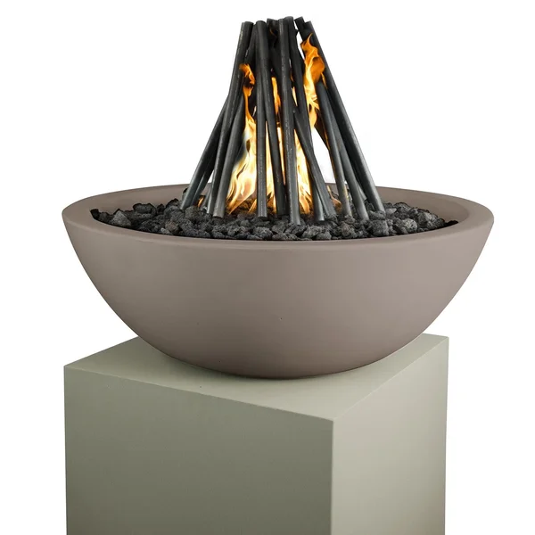 The Outdoor Plus 18-Inch Solid Steel Logs Fire Pit Ornament - OPT-SL