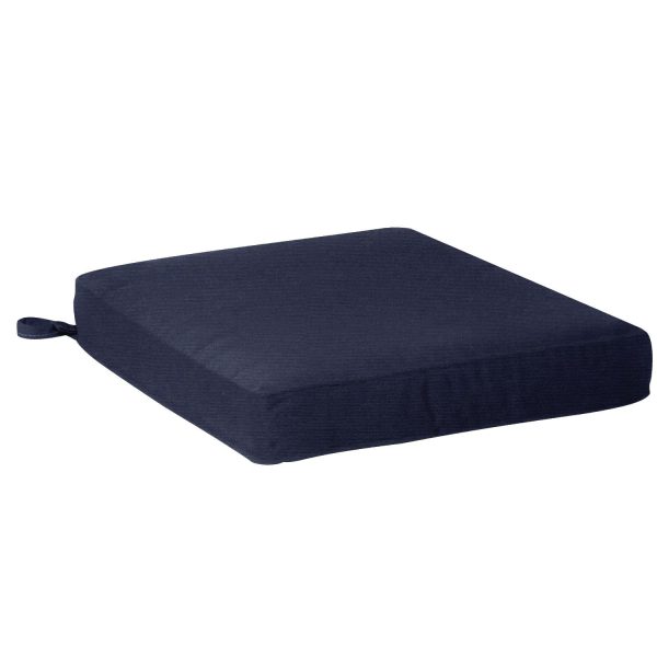 Sunbrella Spectrum Indigo Large Outdoor Replacement Seat Cushion W/ Knife Edge By BBQGuys Signature