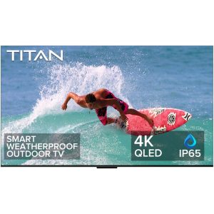 Titan G300 Series 75 Inch Full Sun 4K QLED PRO IP65 Smart Outdoor TV w/ Google TV OS - G300-MLED-075