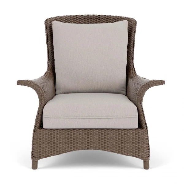 Mandalay Lloyd Loom Club Chair in Bark/Remy Cloud by Lloyd Flanders