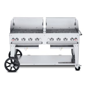 Crown Verity 60-Inch Single Inlet (Bulk Tanks Only) Mobile Propane Grill Windguard Package - CV-MCB-60-SI BULK-WGP