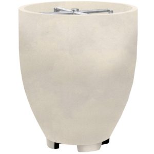Bloomview 1 24 Inch Round GFRC Natural Gas Fire Bowl in Coastal by Lakeview Outdoor Designs