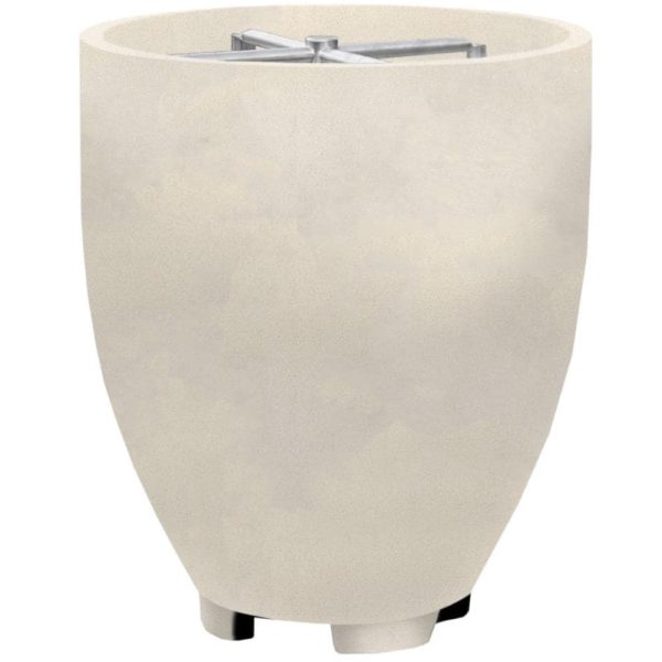 Bloomview 1 24 Inch Round GFRC Natural Gas Fire Bowl in Coastal by Lakeview Outdoor Designs