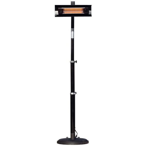 Ultimate Patio 1500W Electric Infrared Patio Heater - 110V With Telescoping Pole - Black - 2678