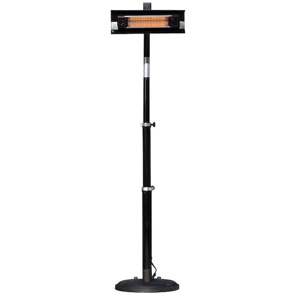 Ultimate Patio 1500W Electric Infrared Patio Heater - 110V With Telescoping Pole - Black - 2678