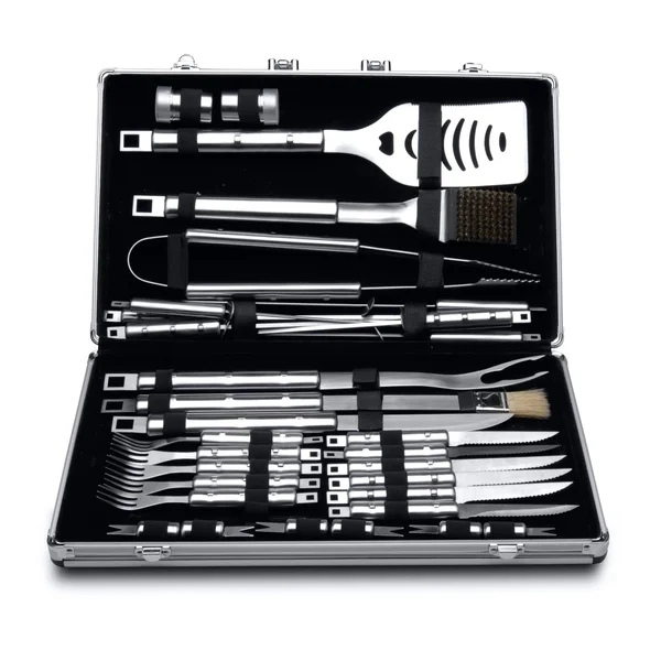 BergHOFF Cubo 33-Piece Stainless Steel BBQ Set W/ Case