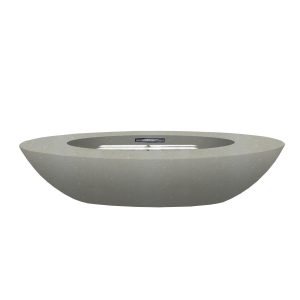 Saddleview 79 Inch Round GFRC Natural Gas Fire Bowl in Natural by Lakeview Outdoor Designs