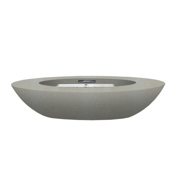 Saddleview 79 Inch Round GFRC Natural Gas Fire Bowl in Natural by Lakeview Outdoor Designs