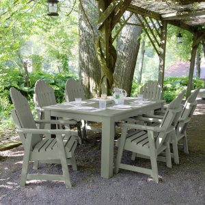 Dream Bay 7 Pc Recycled Plastic Rectangular Dining Set in Eucalyptus by Lakeview Outdoor Designs