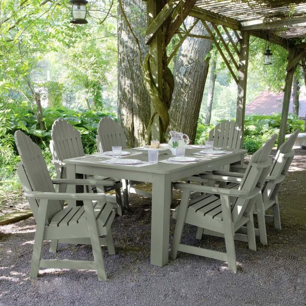 Dream Bay 7 Pc Recycled Plastic Rectangular Dining Set in Eucalyptus by Lakeview Outdoor Designs