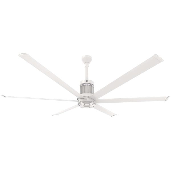 Big Ass Fans 84-Inch i6 Ceiling Fan Universal Mount W/12-Inch Ext Tube in White - MK-I61-071906A729I12