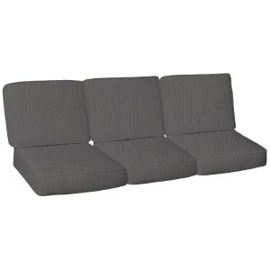 Sunbrella Canvas Charcoal 6 Piece Small Outdoor Replacement Sofa Cushion Set W/ Piping By BBQGuys Signature
