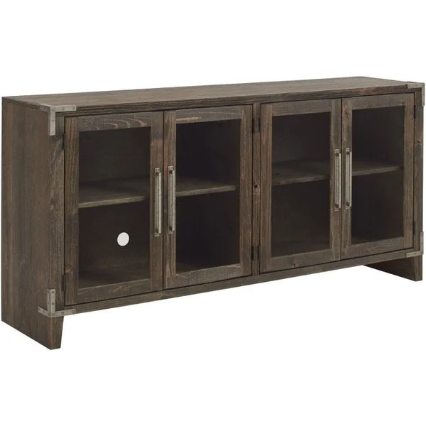 Quincy 66" Console with 4 Glass Doors