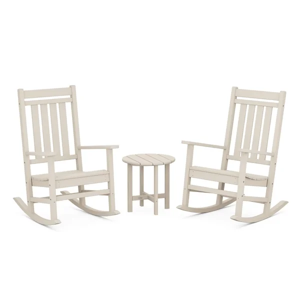 Estate 3 Pc Recycled Plastic Seating Set in Sand by POLYWOOD