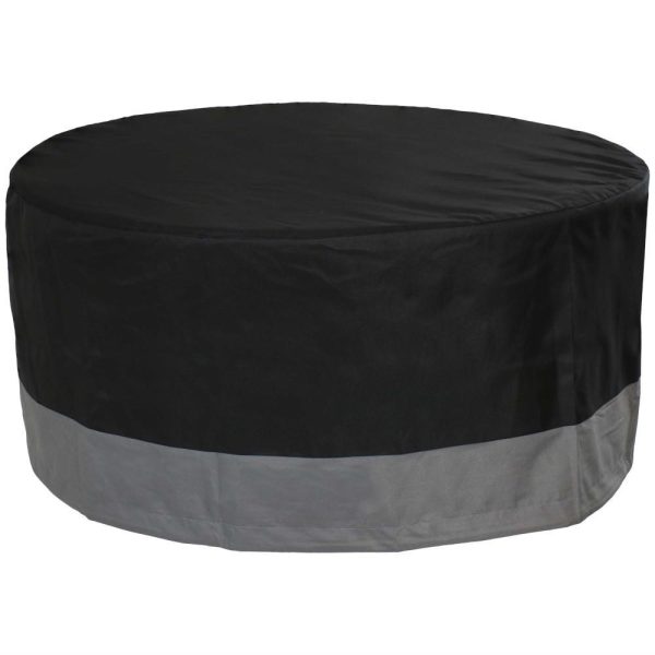 Ultimate Patio 60-Inch Round 2-Tone Outdoor Fire Pit Cover - Gray/Black