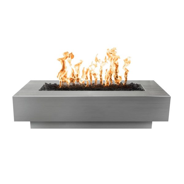 Coronado 48 Inch Rectangular Stainless Steel Natural Gas Fire Pit w/ Glow Plug by The Outdoor Plus