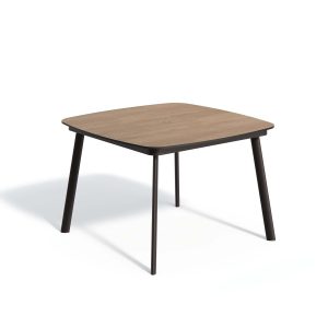Eiland 45 Inch Carbon Aluminum Dining Table W/ Enigma HPL Table Top By Oxford Garden