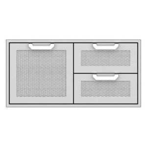 Hestan 42-Inch Double Drawer And Single Storage Door Combo - Steeletto - AGSDR42-SS