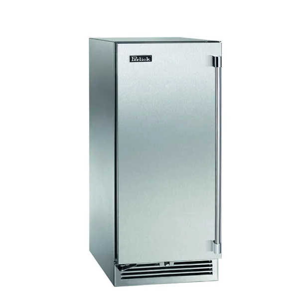 Perlick 15-Inch Signature Series Stainless Steel Outdoor Refrigerator w/ Door Lock - Left Hinged - HP15RO-4-1LL