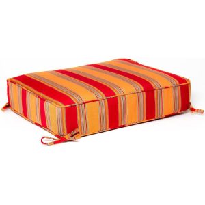 Sunbrella Bravada Salsa Medium Outdoor Replacement Ottoman Cushion W/ Piping By BBQGuys Signature