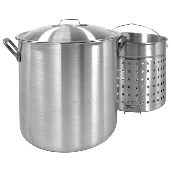 Bayou Classic Pots With Full Sized Basket 100 Quart Aluminum Stock Pot