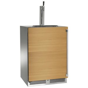 Perlick 24-Inch C-Series Single Tap Stainless Steel Panel Ready Outdoor Beverage Dispenser - Left Hinged w/ Door Lock - HC24TO-4-2LL-1