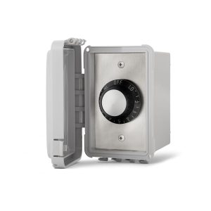 Infratech 120V Single Input Regulator Stainless Steel Surface Mount Plate With Deep Gang Waterproof Box And Cover - 14-4120