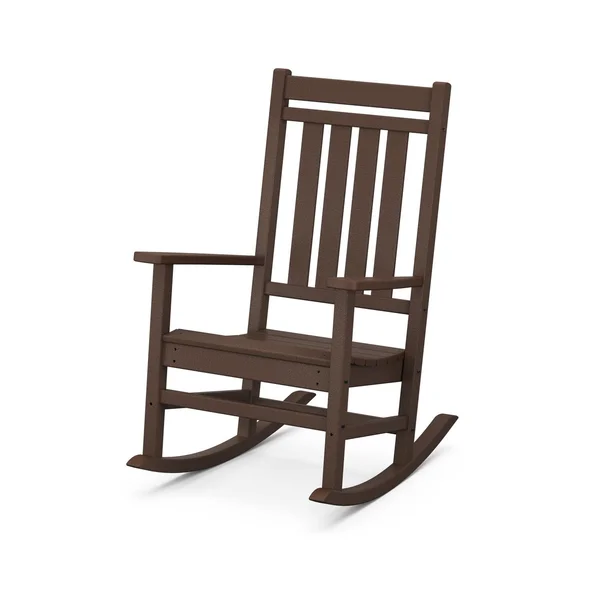 Estate Recycled Plastic Rocking Chair in Mahogany by POLYWOOD