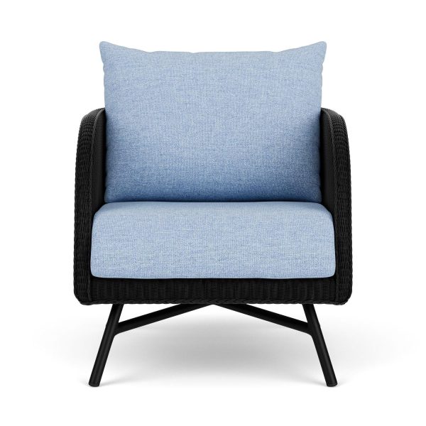Essence Lloyd Loom Club Chair in Ebony/Demo Skyway by Lloyd Flanders